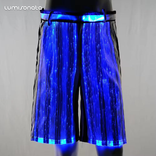 Men's short pants, lighted by led, perfect for parties, peperformances, shows